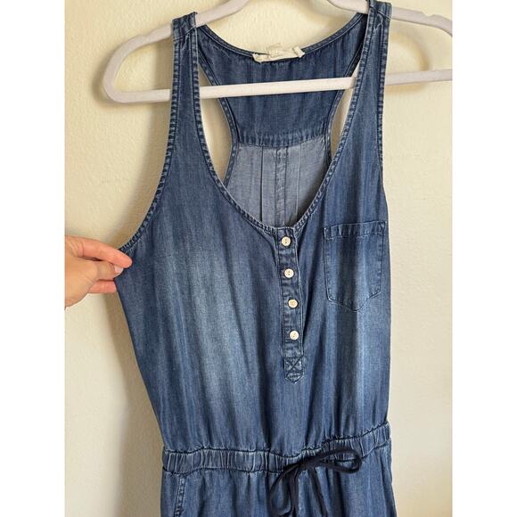 Lovestitch Women's One-Piece Denim Jumpsuit Size Small Romper Tank Top - Picture 5 of 11